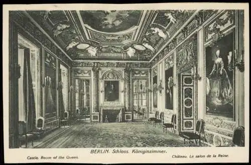 Berlin Königliches Schloss Königinzimmer Castle Room of the Queen 1910