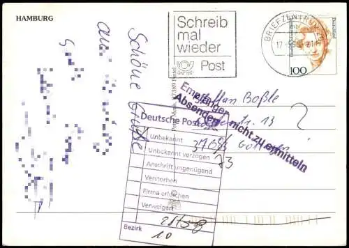 St. Pauli-Hamburg Reeperbahn (Mehrbildkarte mit Bars, nude woman) 1999