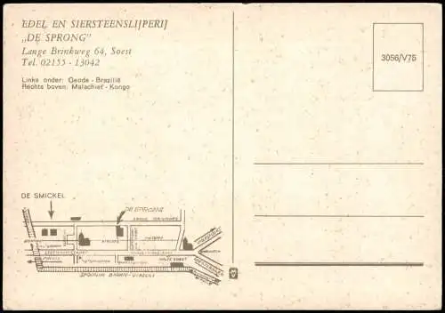Soest EDEL EN SIERSTEENSLIJPERIJ DE SPRONG Lange Brinkweg (Mehrbild-AK) 1970