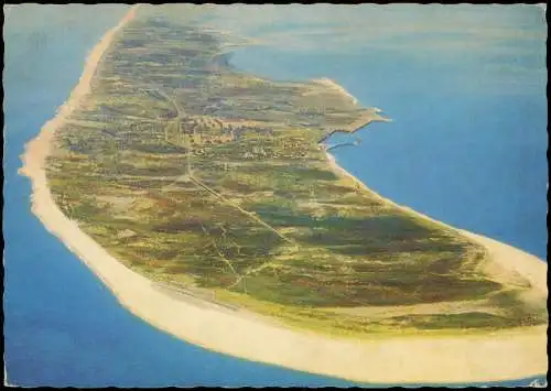 Ansichtskarte Insel Sylt Luftaufnahme Insel vom Flugzeug aus 1966