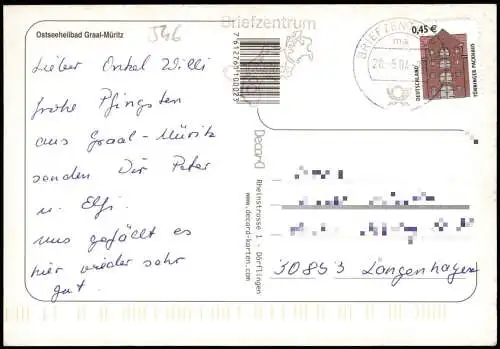Graal-Müritz FISCHLAND DARSS ZINGST Landkarte (Map) Umgebungskarte 2004