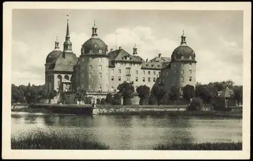 Ansichtskarte Moritzburg Kgl. Jagdschloss, Seitenansicht 1935