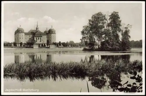 Ansichtskarte Moritzburg Kgl. Jagdschloss Insel Fotokarte 1930