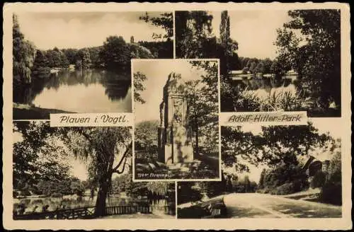 Ansichtskarte Plauen (Vogtland) Stadtpark 5 Bild 1941  gel. Feldpost 2.WK