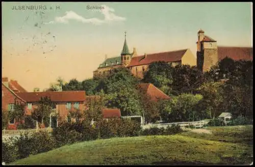 Ansichtskarte Ilsenburg (Harz) Ilsenburg Schloss - Häuser 1912