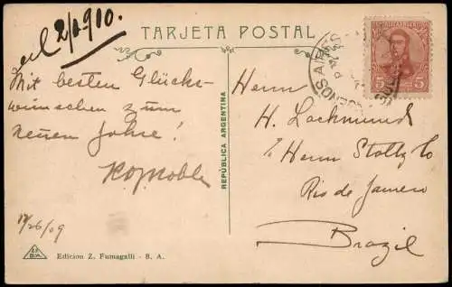 Postcard Buenos Aires Argentinien La Prensa Gebäude-Ansicht 1909