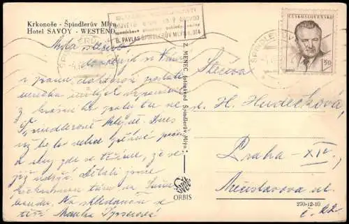 Spindlermühle Špindlerův Mlýn | Spindelmühle Krkonoše Hotel SAVOY WESTEND 1950