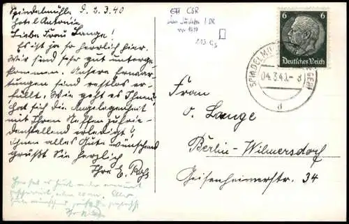 Spindlermühle Špindlerův Mlýn  Umland-Ansicht, Wohnhäuser verschneit 1940