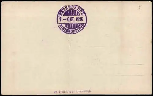Spindlermühle Špindlerův Mlýn |  Umland-Ansicht Fluss Weisswasser  1926