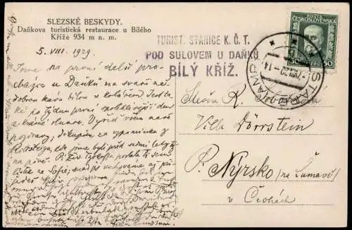 Údolí Řečice Beskydy Althammer Staré Hamry  Hamrovice SLEZSKÉ  Daňkova  929