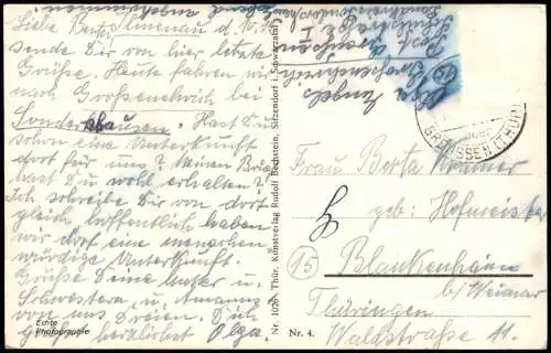 Ansichtskarte Ilmenau Straßenpartie im Winter 1940