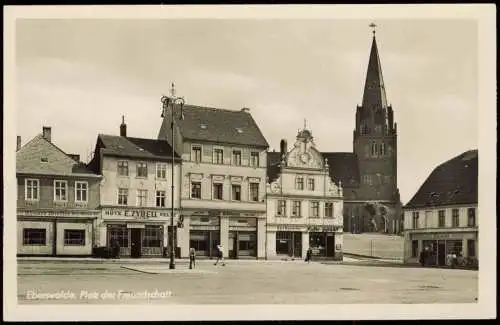 Eberswalde Straßen-Ansicht, Platz der Freundschaft zur DDR-Zeit 1953