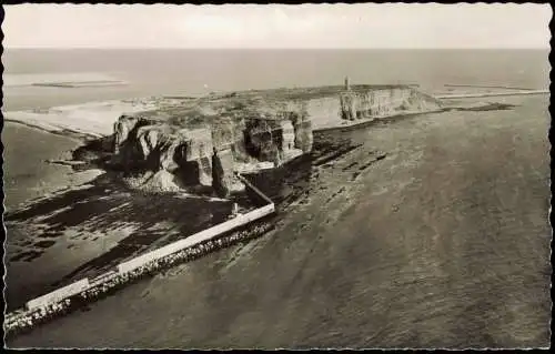 Ansichtskarte Helgoland (Insel) Nordspitze mit Langer Anna Luftaufnahme 1960