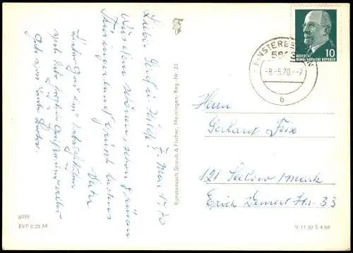 Finsterbergen Friedrichroda DDR   Kurhaus, Leinatal, HOG Steigermühle 1969