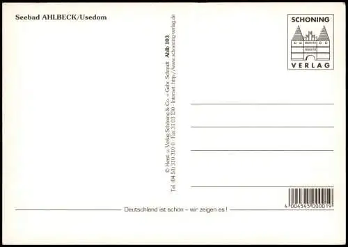 Ansichtskarte Ahlbeck (Usedom) Seebrücke Fischerboot Hotel 1994