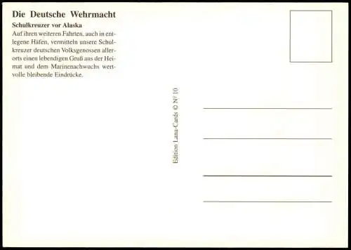 Ansichtskarte  Die Deutsche Wehrmacht Schulkreuzer vor Alaska REPRO 1944/1990