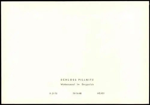 Ansichtskarte Pillnitz Schloss Pillnitz Watteausaal im Bergpalais 1976
