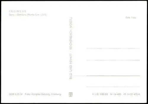 Ansichtskarte Freiberg (Sachsen) Dom Goldene Pforte (um 1230) 1983