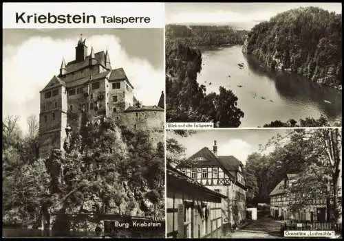 Lauenhain-Mittweida DDR Mehrbild-AK u.a.   Talsperre Burg Kriebstein 1979