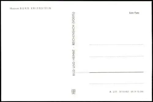 Ansichtskarte Kriebstein Museum BURG KRIEBSTEIN zur DDR-Zeit 1977