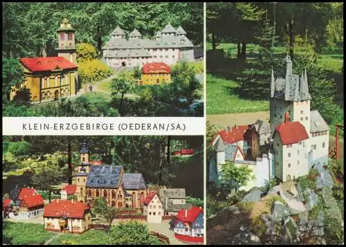 Oederan Miniaturpark Klein-Erzgebirge Ansichtskarte 1985