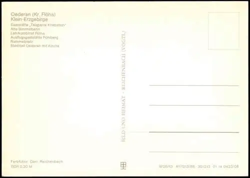 Oederan Miniaturpark Klein-Erzgebirge Ansichtskare 1986