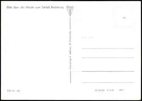 Ansichtskarte Rochsburg-Lunzenau Schloss Rochsburg 1974