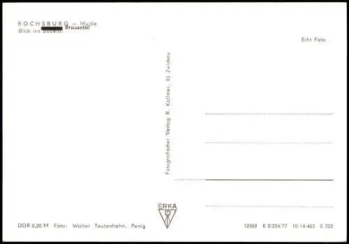 Rochsburg-Lunzenau Brausetal Blick ins Bodetal zur DDR-Zeit 1977