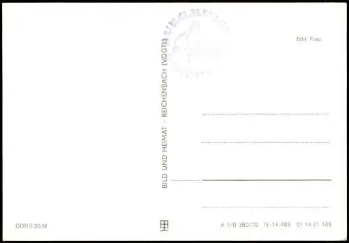 Schönfels Lichtentanne DDR Mehrbild-AK u.a. mit Alte Postsäule  1979
