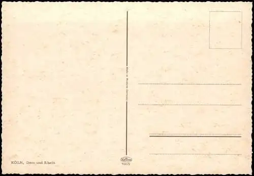 Ansichtskarte Köln Panorama-Ansicht mit Dom und Rhein-Schiff 1967