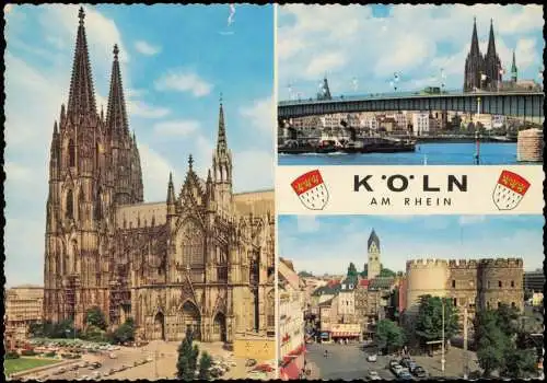 Ansichtskarte Köln Kölner Dom und weitere Stadt-Ansichten 1962