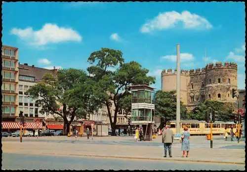 Ansichtskarte Köln Tram Straßenbahn, Hahnentor am Rudolfplatz 1965