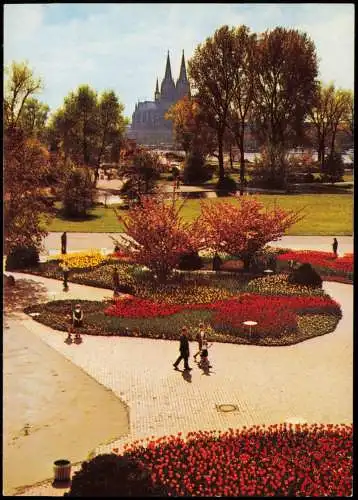 Köln Stadtansicht Rheinpark und Dom Cologne Rhine Park 1991/1970