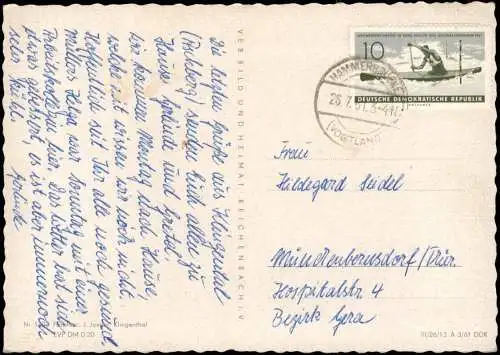 Ansichtskarte Klingenthal 4 Bild Stadtteilansichten 1961