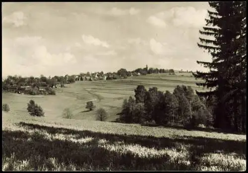 Ansichtskarte Landwüst-Markneukirchen Panorama-Ansicht; Ort im Vogtland 1973