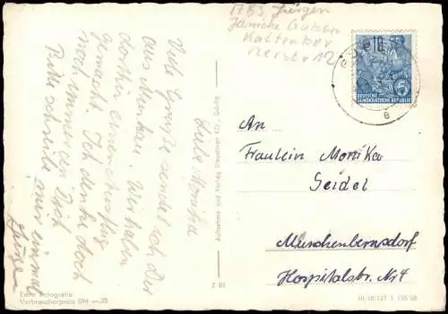 Ansichtskarte Bad Muskau DDR Mehrbildkarte u.a. mit Bergpark, Schloss 1959