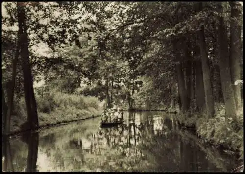 Ansichtskarte Burg (Spreewald) Umland-Ansicht mit Kahnfahrt 1972/1971