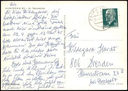 Herzberg (Elster) Innenansicht Ev. Marienkirche zur DDR-Zeit 1970
