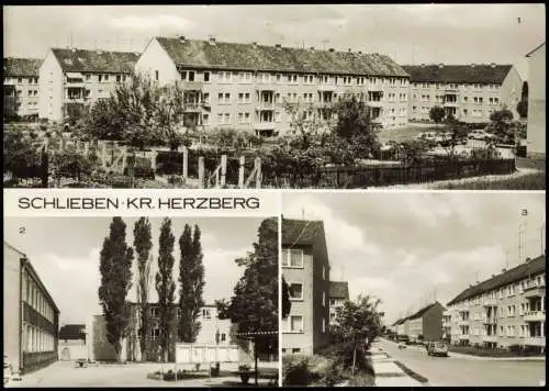 Schlieben Neubauten am Langen Berg, Oberschule  Ernst-Thälmann-Straße 1977