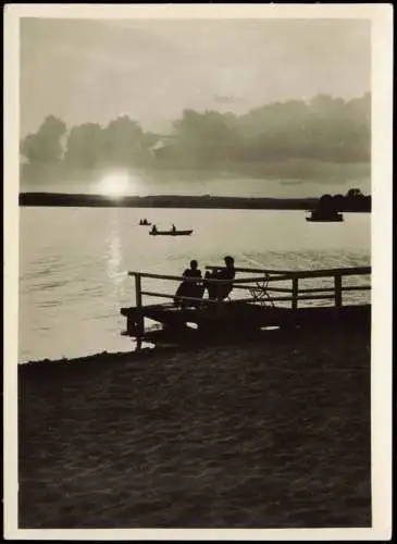 Ansichtskarte Bad Saarow Theresienhof am Scharmützelsee Abend am See 1959