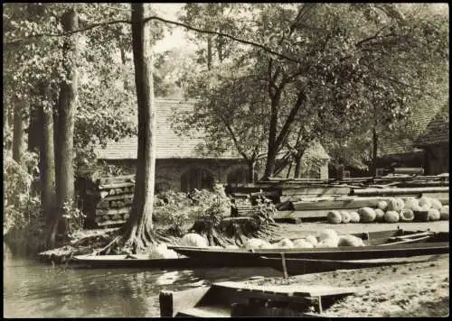 Lübbenau (Spreewald) Lubnjow Im Spreewald Bauernhaus Kähne - Fotokarte 1968