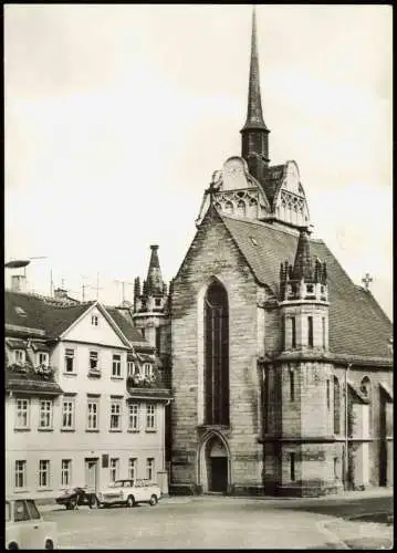 Ansichtskarte Gera Marienkirche und Geburtshaus Otto Dix Trabant 1976