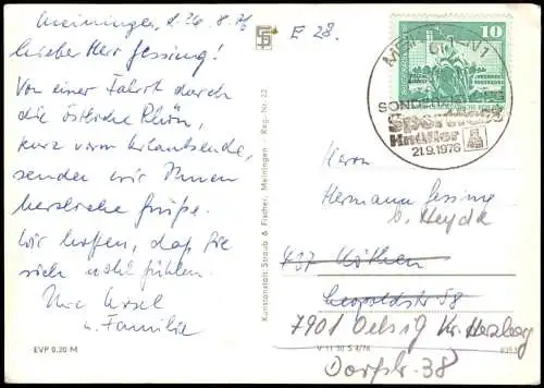 Ansichtskarte Meiningen Stadtteilansichten 4 Bild 1976