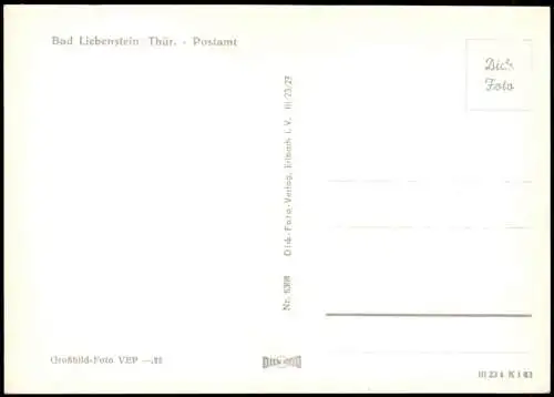 Ansichtskarte Bad Liebenstein Postamt 1963