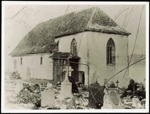 Bad Salzungen Fotoabzug: Kirche und Friedhof 1900/1992 REPRO