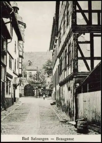 Bad Salzungen Fotoabzug: Braugasse 1930/1992 REPRO