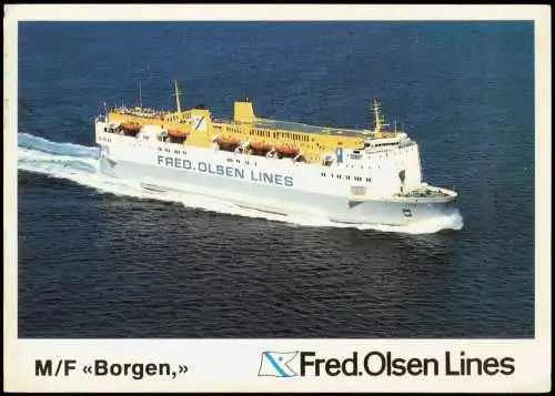 Ansichtskarte  Luftbild Schiffe Schifffahrt FRED OLSEN LINES 1989