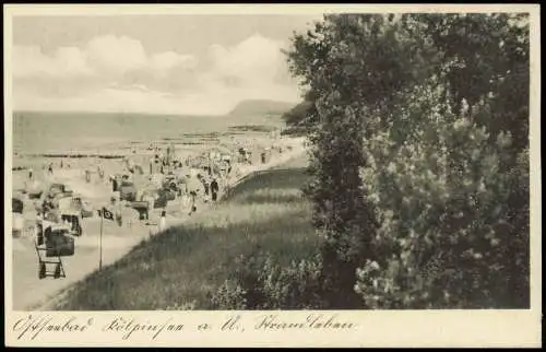 Ansichtskarte Kölpinsee (Usedom)-Loddin a. Usedom Strandleben 1934