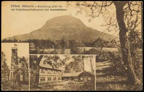 Rosendorf Růžová Rosenberg Růžovský vrch Böhmen 3 Bild 1923