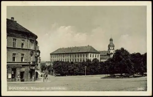 Raudnitz an der Elbe Roudnice nad Labem ROU Náměstí se zámkem. 1933